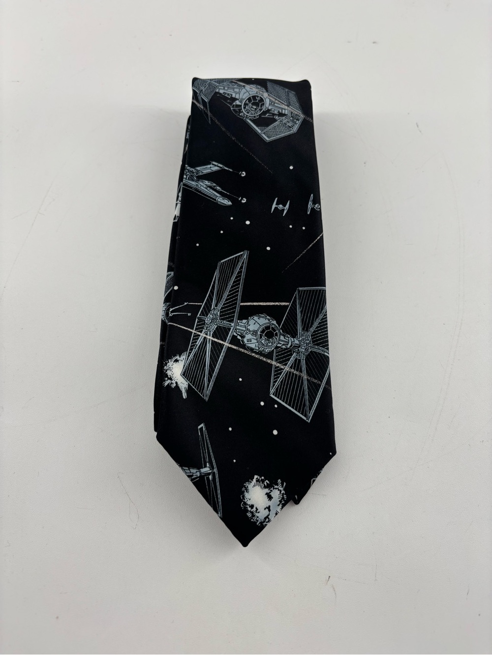 Star Wars TIE Fighter X-Wing Print Polyester Men’s Classic Length Tie